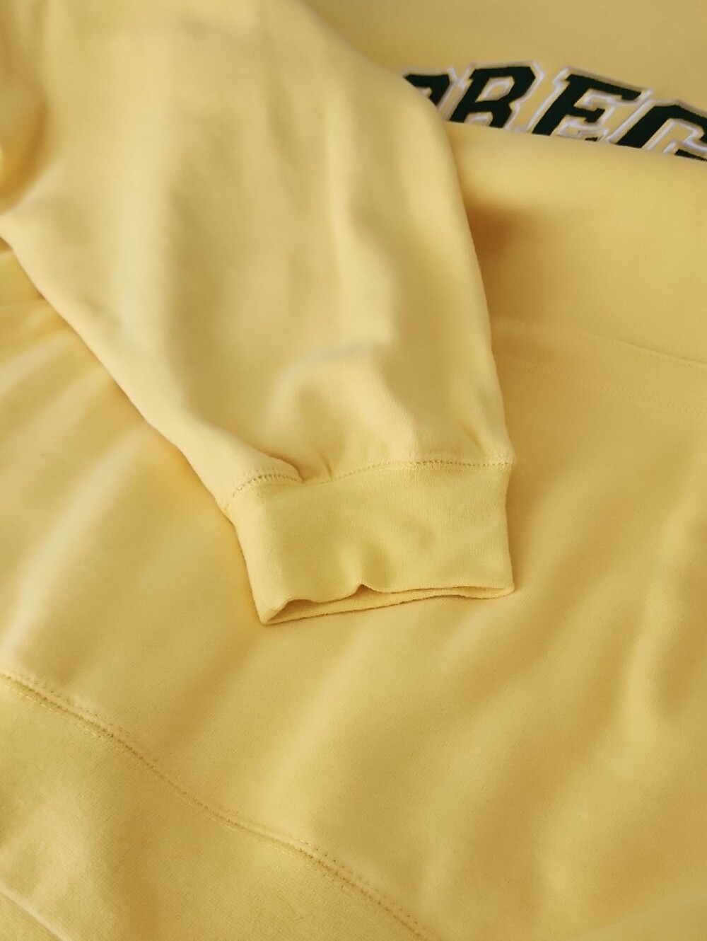 Oregon Men's Yellow Hoodie Sweatshirt with Logo - Picture 3 of 6